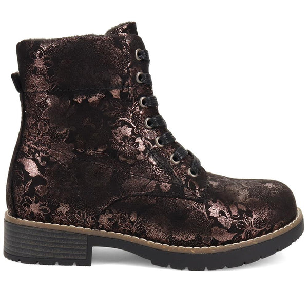 pavers Ashbourne Extra-Wide Boots - Black Floral