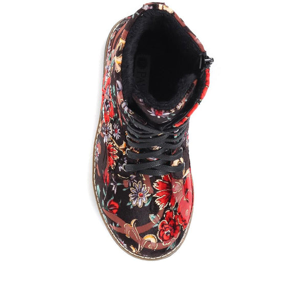 Pavers Ashbourne Extra-Wide Boots - Red Multi