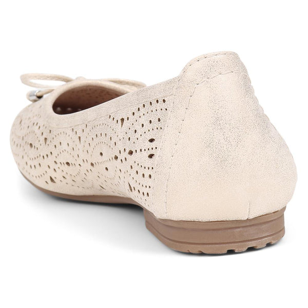 Pavers Ballet Pumps - Gold