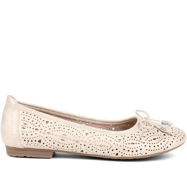 pavers Ballet Pumps - Gold