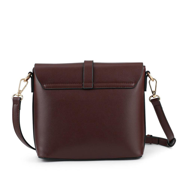 pavers Bellissimo Buckle Crossbody Bag - Burgundy