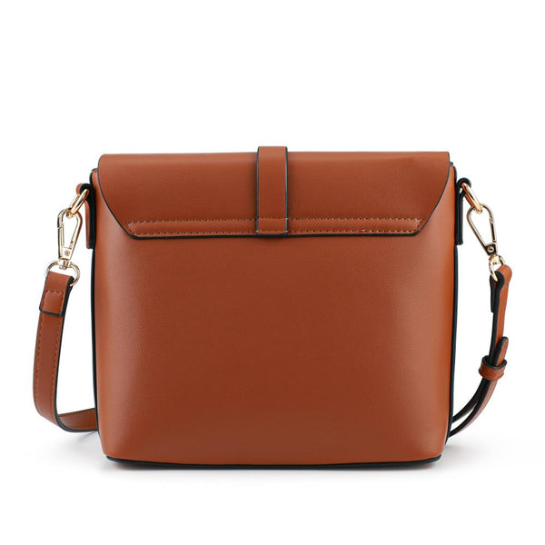 pavers Bellissimo Buckle Crossbody Bag - Tan