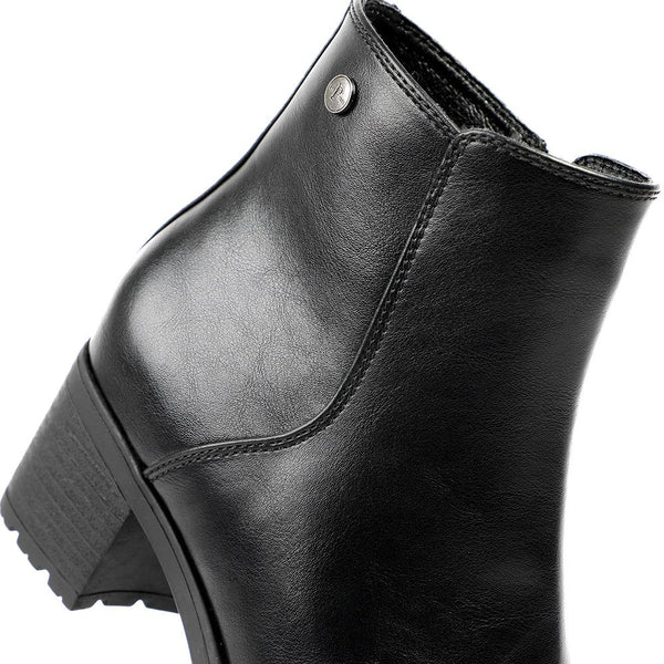 Pavers Block-Heeled Ankle Boots - Black
