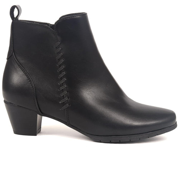 pavers Block-Heeled Ankle Boots - Black