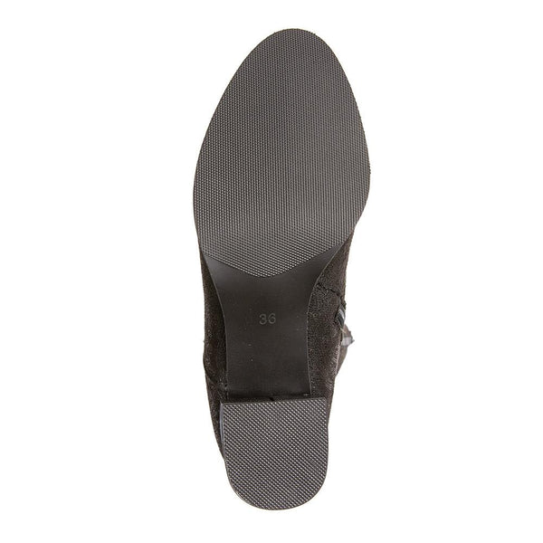 Pavers Block-Heeled Long Boots - Black