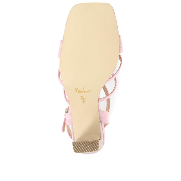 Pavers Block Heeled Party Shoes - Lilac