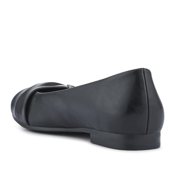 Pavers Bow-Detailed Heeled Ballet Pumps - Black