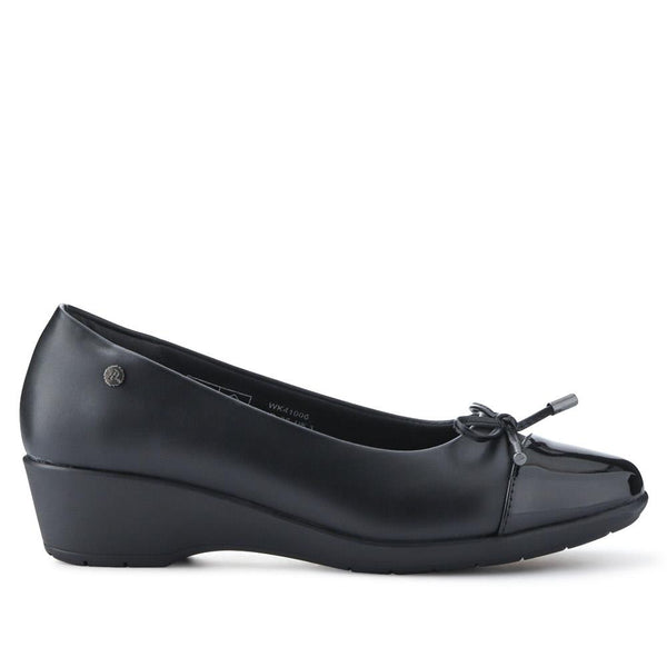 pavers Bow-Detailed Wedged Pumps - Black