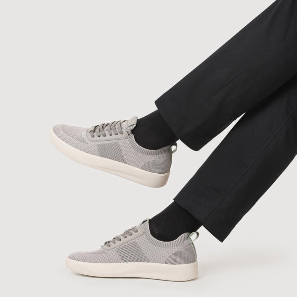 Pavers Breathable Chunky-Soled Lace-Ups - Grey