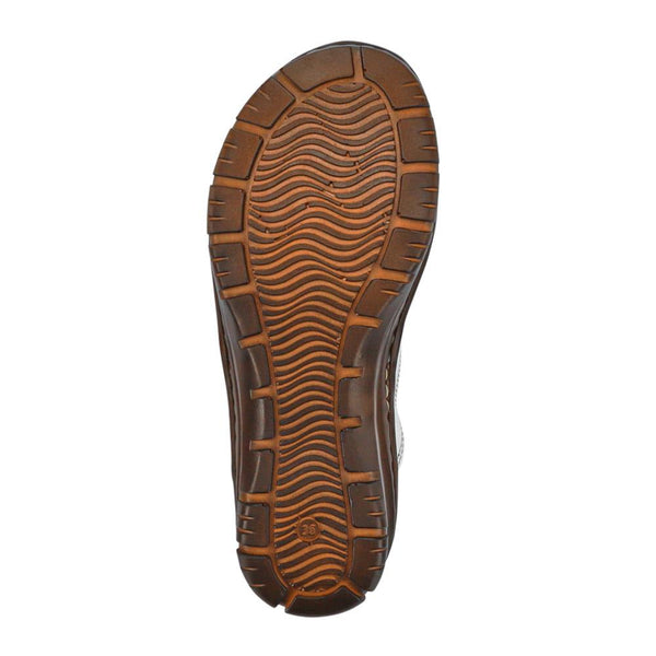 Pavers Breathable Leather Buckled Mules - White