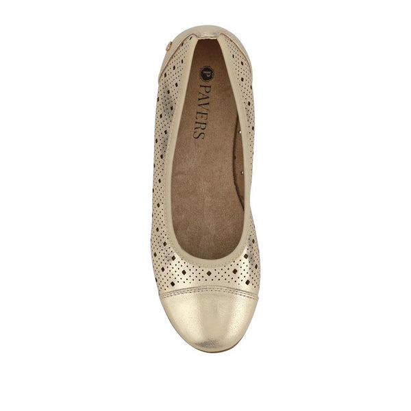 Pavers Breathable Lightweight Pumps - Gold