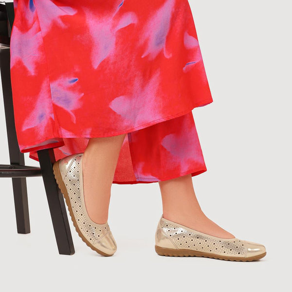 Pavers Breathable Lightweight Pumps - Gold