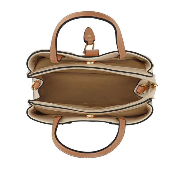 pavers Buckle-Closure Handbag - Beige Multi