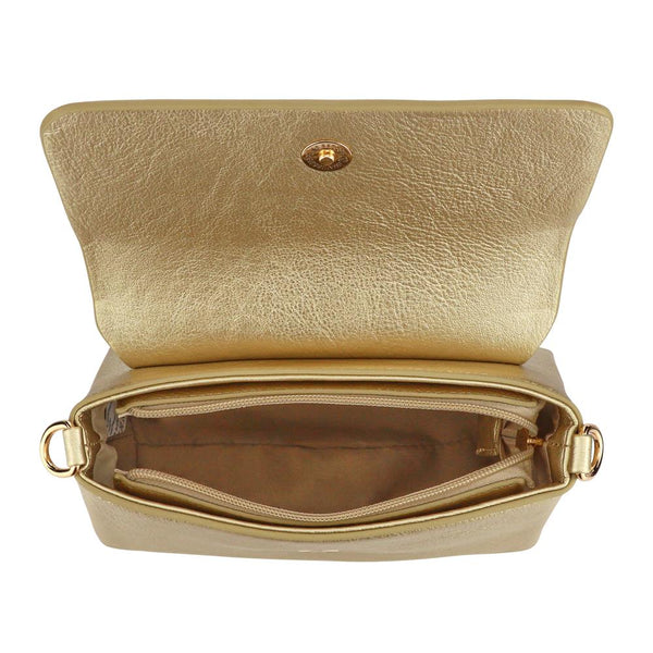 pavers Buckle-Closure Handbag - Gold