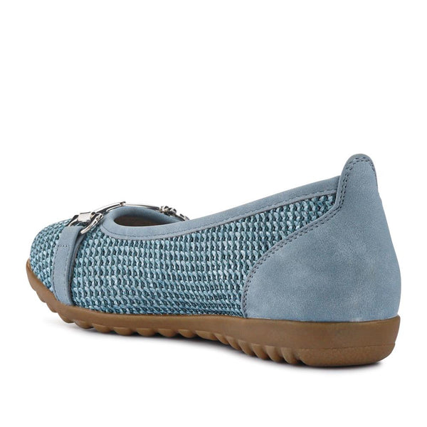 Pavers Buckle-Detailed Lightweight Pumps - Denim