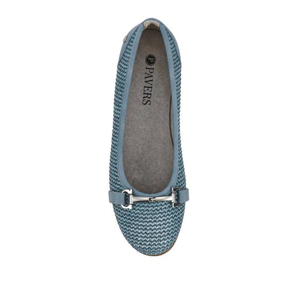 Pavers Buckle-Detailed Lightweight Pumps - Denim