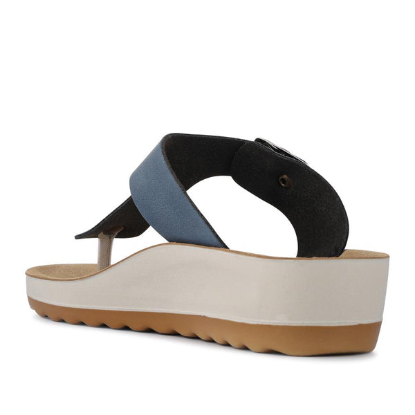 Pavers Buckle-Fasten Toe-Post Sandals - Blue
