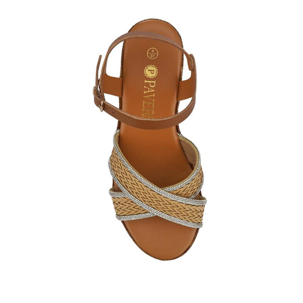 Pavers Buckle-Fastening Wedge Espadrilles - Beige