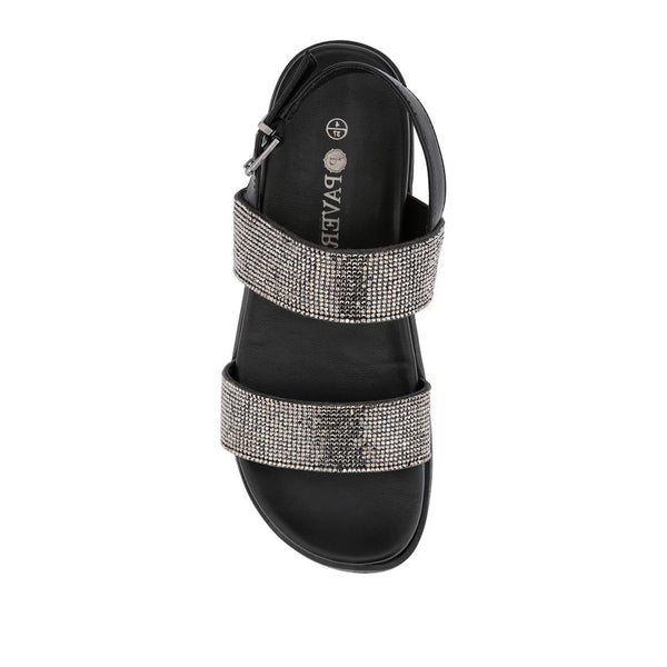 Pavers Buckled Slingback Sandals - Black