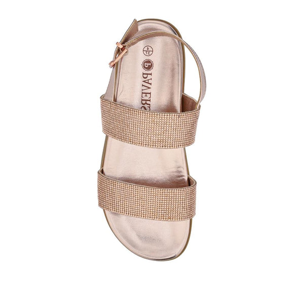 Pavers Buckled Slingback Sandals - Rose Gold