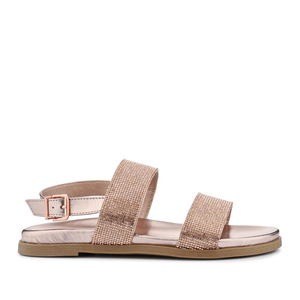 pavers Buckled Slingback Sandals - Rose Gold