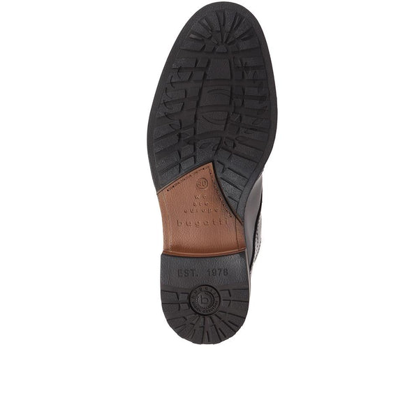 Pavers Bugatti Leather Lace Up Shoes - Dark Brown