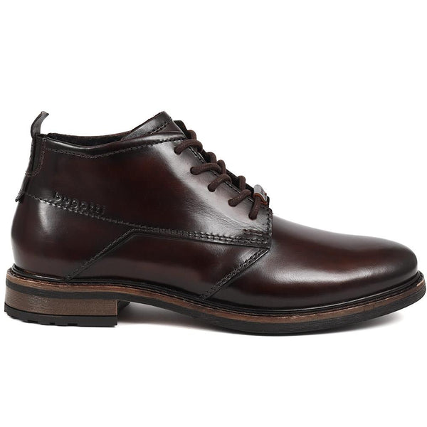 pavers Bugatti Leather Lace Up Shoes - Dark Brown