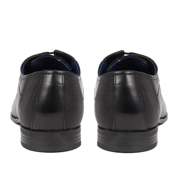 Pavers Bugatti Smart Leather Lace-Up Shoes - Black