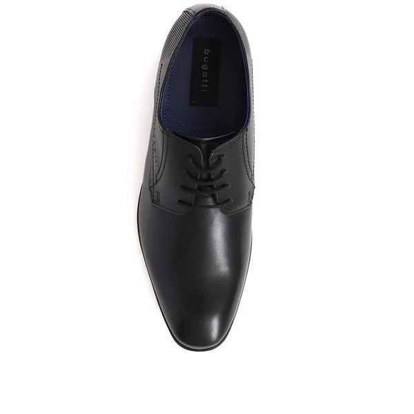 Pavers Bugatti Smart Leather Lace-Up Shoes - Black