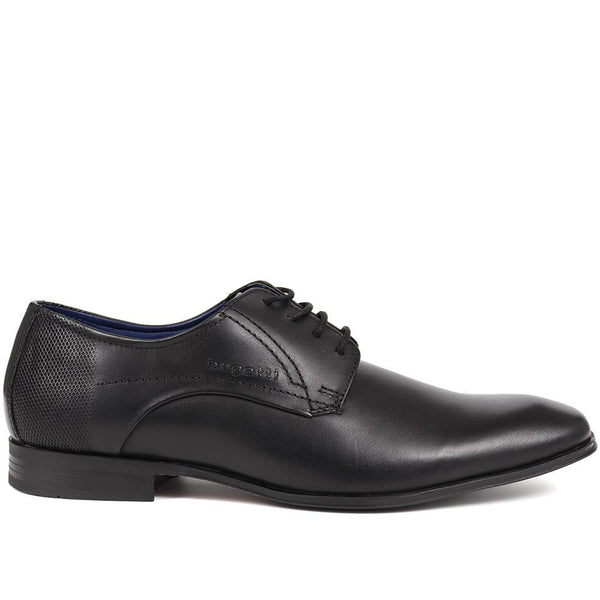 pavers Bugatti Smart Leather Lace-Up Shoes - Black