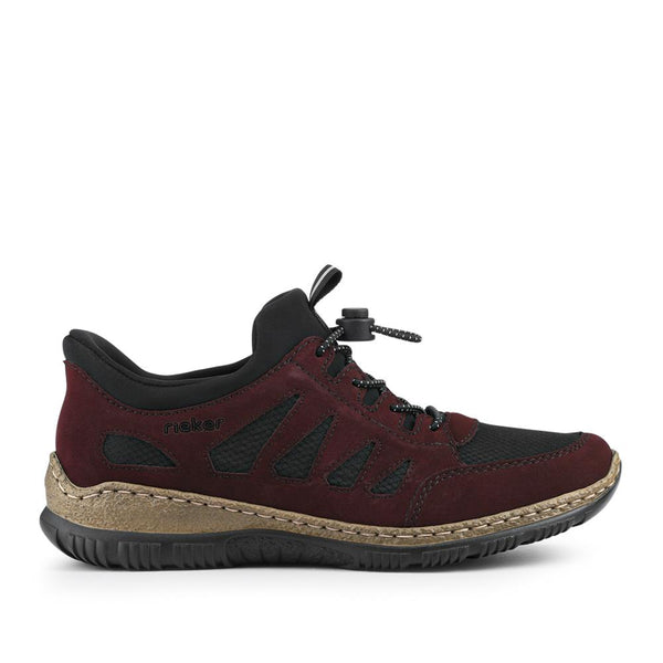 pavers Bungee Lace Slip On Trainers - Burgundy
