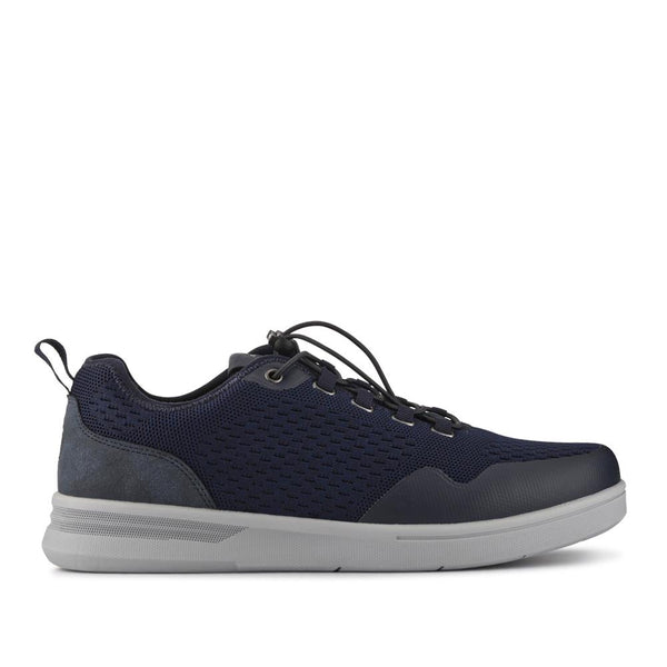 pavers Bungee-Laced Memory Foam Shoes - Navy