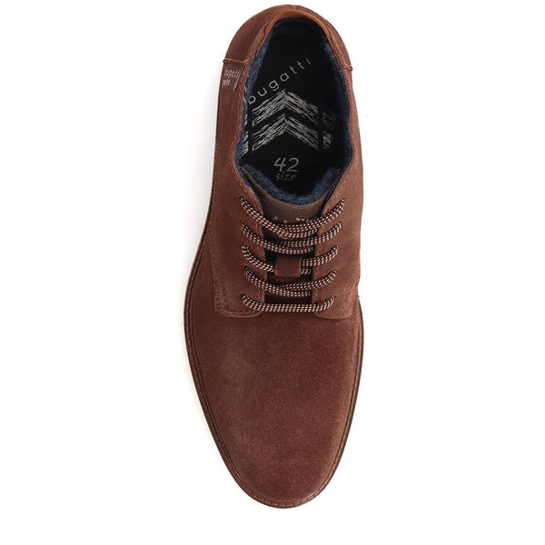 Pavers Caj Leather Chukka Boots - Dark Brown Suede
