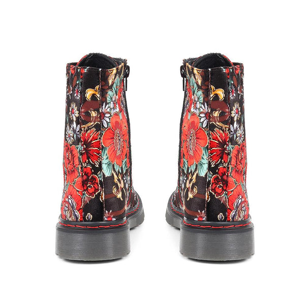 Pavers Casual Ankle Boots - Floral
