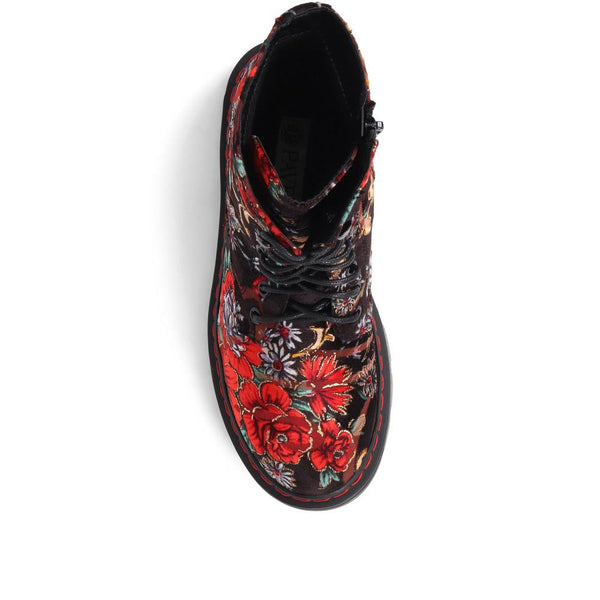Pavers Casual Ankle Boots - Floral