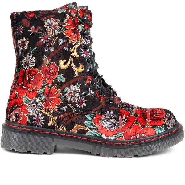 pavers Casual Ankle Boots - Floral