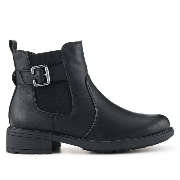 pavers Casual Block-Heeled Chelsea Boots - Black