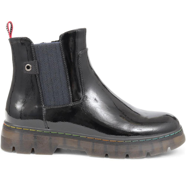 pavers Casual Chelsea Boots - Black Patent