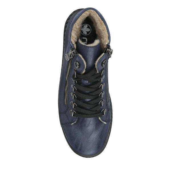 Pavers Casual Lace-Up Boots - Navy