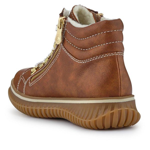 Pavers Casual Lace-Up Boots - Tan