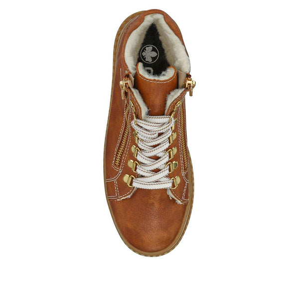 Pavers Casual Lace-Up Boots - Tan