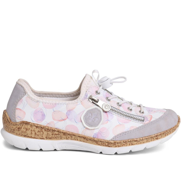 pavers Casual Lace-Up Trainer - White Multi