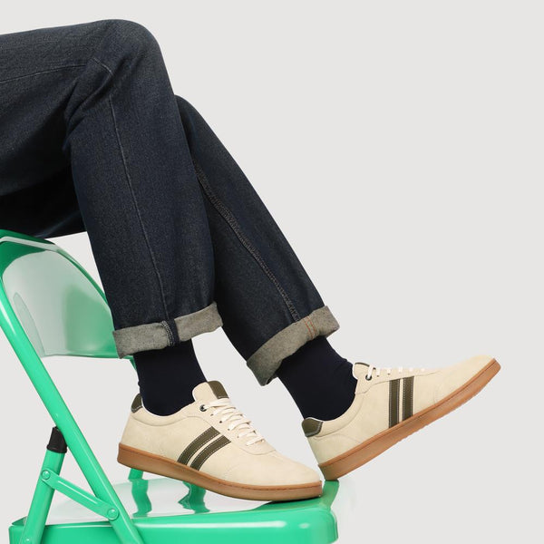 Pavers Casual Lace-Up Trainers - Beige