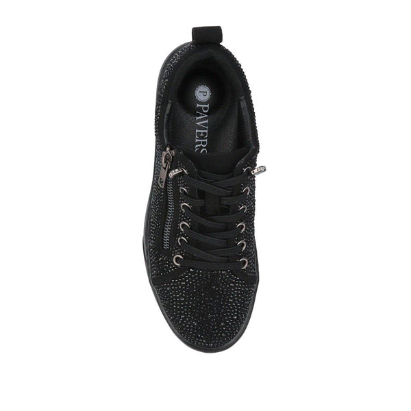 Pavers Casual Lace-Up Trainers - Black
