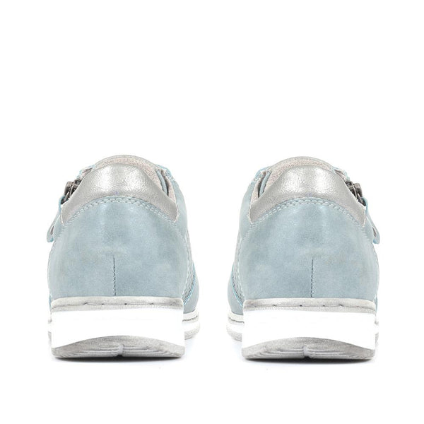 Pavers Casual Lace-Up Trainers - Denim