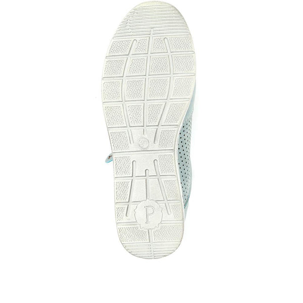 Pavers Casual Lace-Up Trainers - Denim