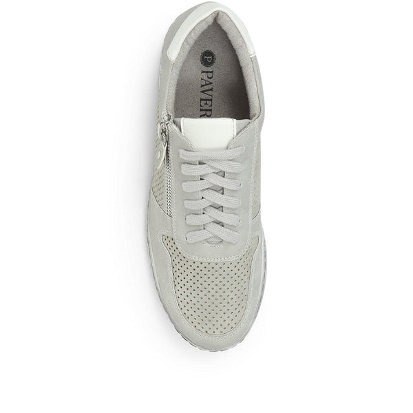 Pavers Casual Lace-Up Trainers - Grey