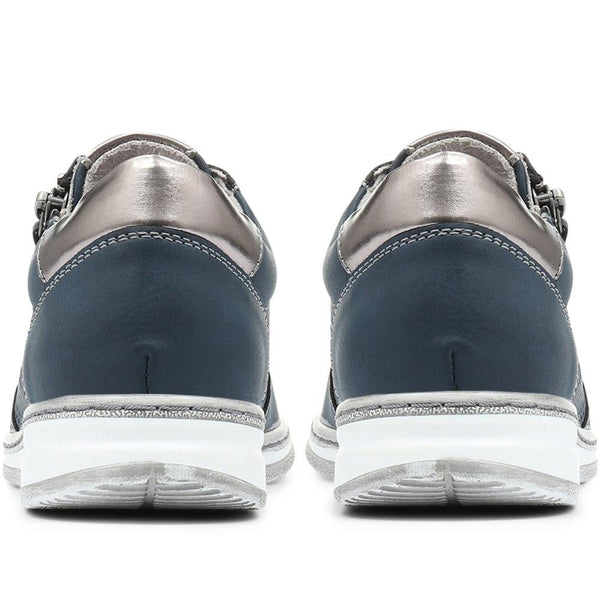 Pavers Casual Lace-Up Trainers - Navy