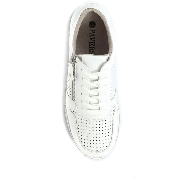 Pavers Casual Lace-Up Trainers - White