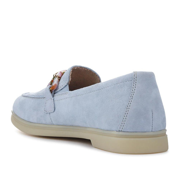 Pavers Casual Leather Heeled Loafers - Blue